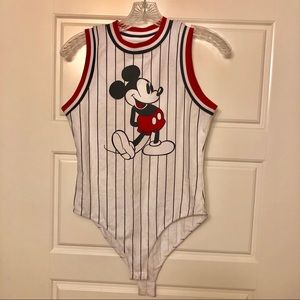 Mickey Mouse Striped Bodysuit
